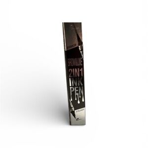 Hello Kiss 2 in-1 Brow & Line Ink Pen Eyebrow & eyeliner BNIB Shade # 03 Grey